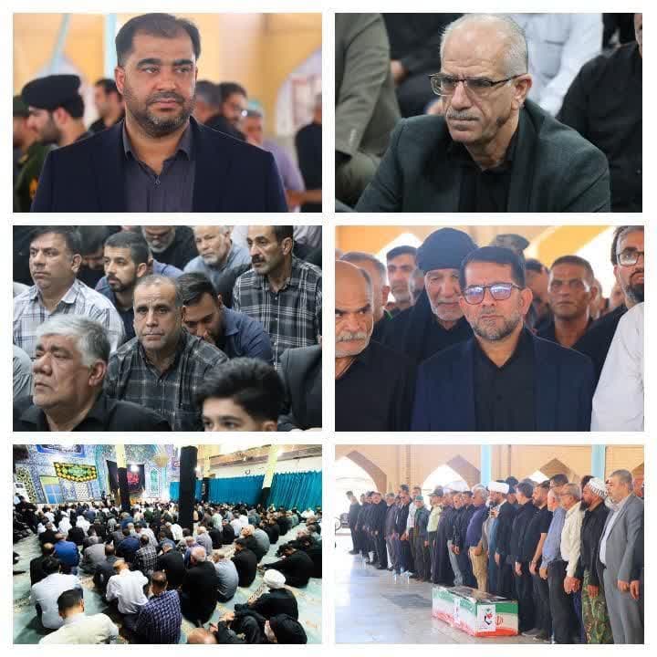 حضور اعضای شورای اسلامی شهر خرمشهر در مراسم تشییع پیکر مطهر شهیده بعاج زاده